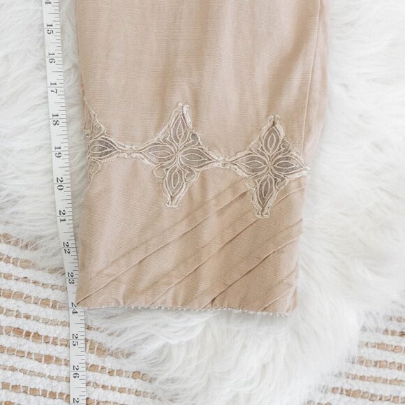 ETHNIC BY OUTFITTERS STRAIGHT LEG LACE + STITCH & PLEAT DETAIL PANTS SZ XL - Picture 8 of 9